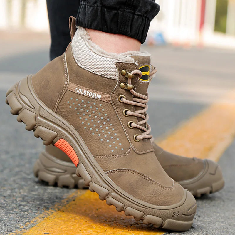 Steel Toe Work Boots Anti-Slip & Waterproof