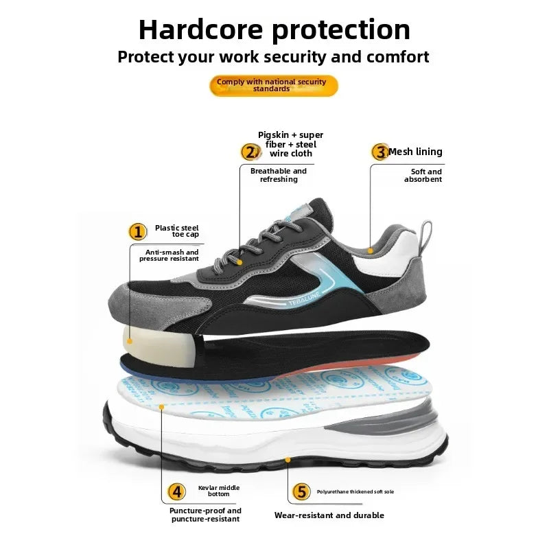 Breathable labor protection shoes, Steel Toe