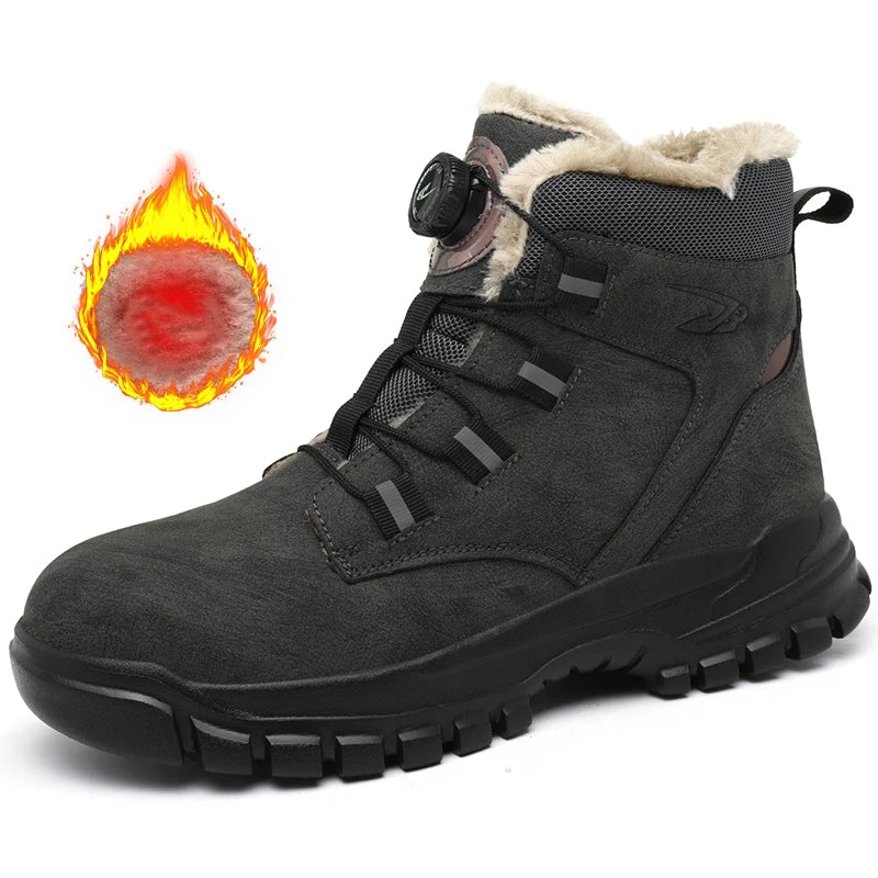 Winter Work Safety Boots  Waterproof Lightweight Steel Toe Protective