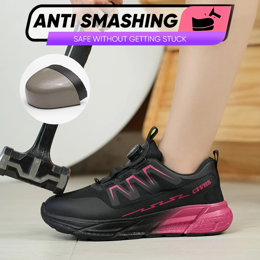 Women Safety Shoes Steel Toe Work Boots