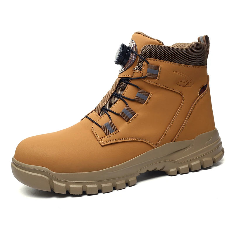 Steel Toe  Non Slip Work Shoes Man Puncture Proof Protective Work Safety Boots