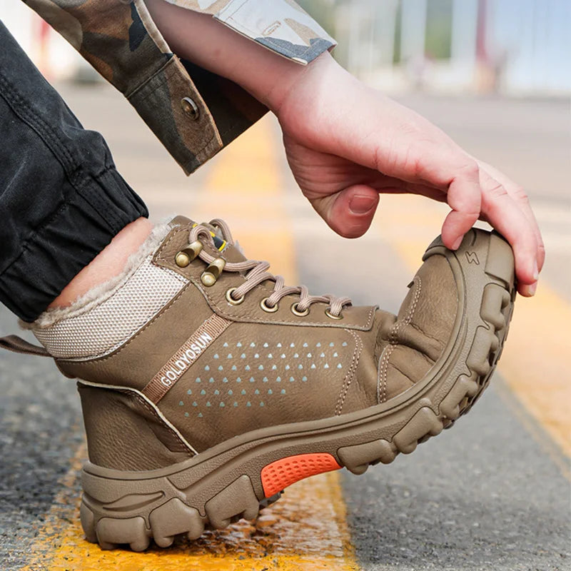Steel Toe Work Boots Anti-Slip & Waterproof