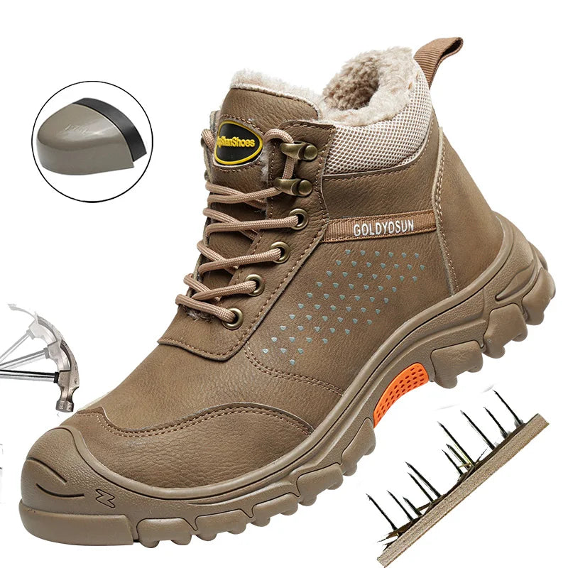 Steel Toe Work Boots Anti-Slip & Waterproof