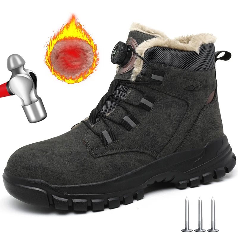 Winter Work Safety Boots  Waterproof Lightweight Steel Toe Protective