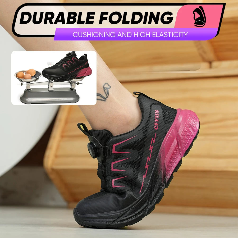 Women Safety Shoes Steel Toe Work Boots