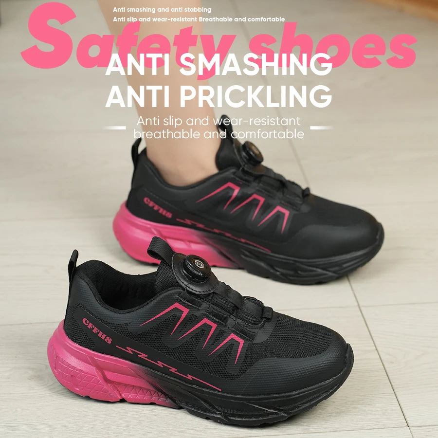 Women Safety Shoes Steel Toe Work Boots