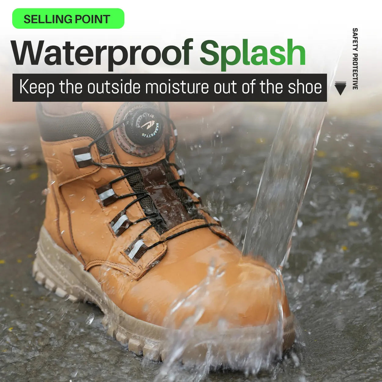 Winter Work Safety Boots  Waterproof Lightweight Steel Toe Protective